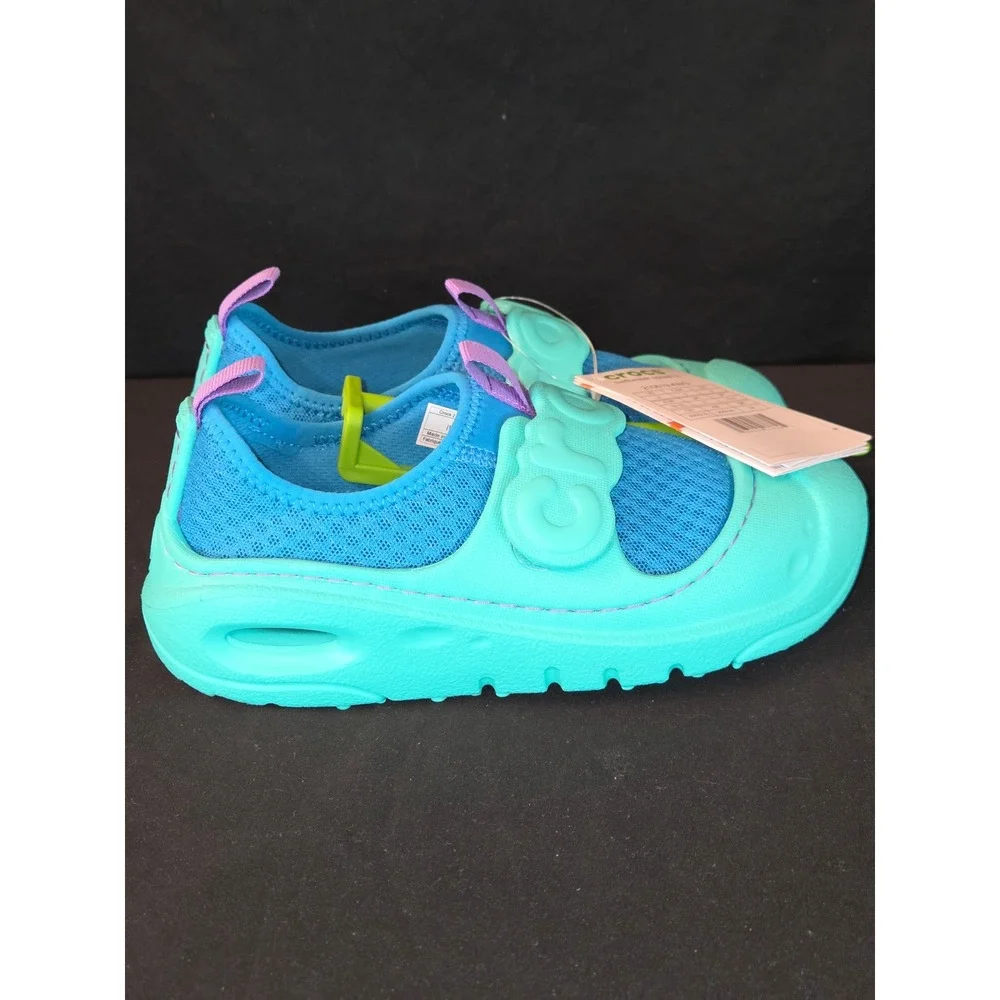 Crocs Swiftwater Splash K Water‎ Shoes Aqua Blue Purple Kids Size J1 New